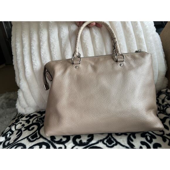 Coach Emma in Metallic Gold with Python - Picture 2 of 10